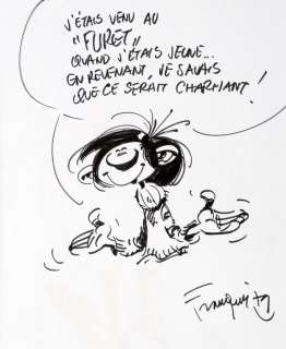 Franquin | GastonÂ Lagaffe, illustration au feutre représent… | Millon