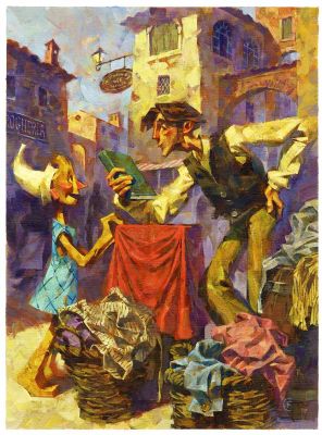 Corli, Francesco | “Le Avventure di Pinocchio – Storia di un Burattino” – illustrazione 12 | Cart Gallery