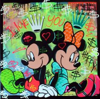 Brisan Gabriel | Brisan Gabriel - Conceptual Tribute Art - "Happy Mickey" - Size: 50 x 50 cm. | Catawiki