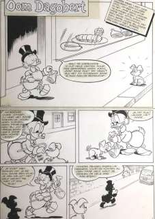 Endre Lukã¡Cs - Formaat: 38 X 25 Cm | Endre LukÃ¡cs - Originele pagina - Dagobert Duck & Rakker - (1974) | Catawiki