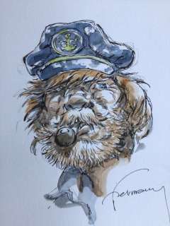 Hermann | Hermann - Dessin original couleur - Barney Jordan | Catawiki