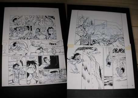 Munuera | Naïvis T3 - 2 Planches originales (p.1 + p.2) "Latitzoury" - (2007) | Catawiki