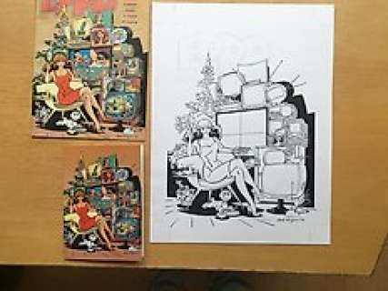 Kuijpers, Henk - Franka - Originele tekening omslag Eppo + Tijdschrift + Nieuwjaarskaart - (2020)