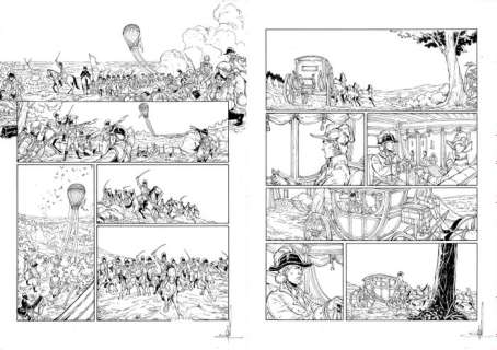 Tamburo Nico | Tamburo Nico - 2x Planche originale - Révolution Française en BD - Bataille du Fleurus - (2020) | Catawiki