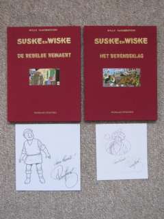 Willy Vandersteen | Suske en Wiske - luxe vierkleuren 258 + 261 - De Rebelse Reinaert + Het Berenbeklag + in elk album een fraaie pentekening van Paul Geerts - Cartonné - EO - (1998/1999) | Catawiki