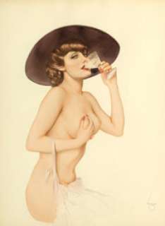 Alberto Vargas (American, 1896-1982)
 Martini Time, 1935
 Watercolor and pencil on paper
 27 x 20 in.
 Signed lower righ...