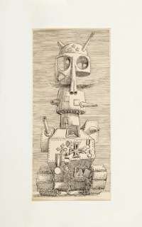 Daniel Mroz (1917 - 1993) War machine; ink on paper, 30 | Desa Unicum