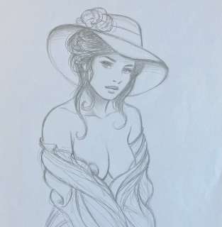 Paturaud, Laurent | Paturaud, Laurent - Crayonné original - Lady in Black 2 - (2020) | Catawiki