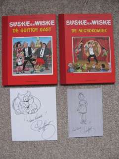 Willy Vandersteen / Paul Geerts | Suske en Wiske - De Guitige Gast + De Microkomiek - 2 pentekeningen van Paul Geerts - Cartonné - (2004/2007) | Catawiki