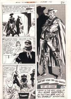 Gray Morrow - all-star western #10 p. 10 / 30 - el diablo full figure end page splash - 1972