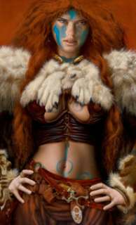  - Jim Burns (British, b. 1948)
 The Iceni Girl, The Art of Jim Burns: Hyperluminal interior book illustration, 2014
 Acryl...