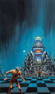 Eddie Jones (British, 1935-1999)
 The World of Null A paperback cover, 1971
 Acrylic on board
 15 x 9 in.
 Signed lower ... | Heritage