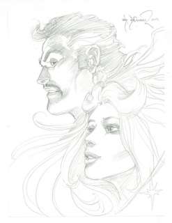 Doctor Strange and Clea Sketch by Frank Brunner | mycomicshop.com