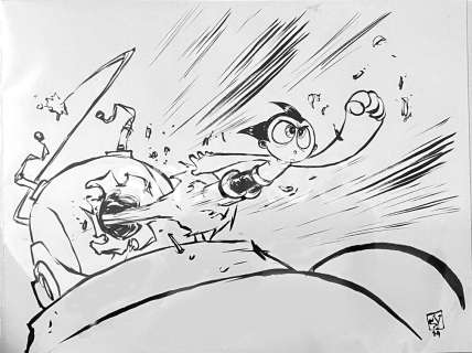 Skottie Young | ASTRO BOY 9 x 12 | Black Line Fever