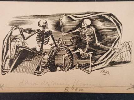 Karel Thole | Karel Thole - Danza Macabra - Page volante - Exemplaire unique | Catawiki