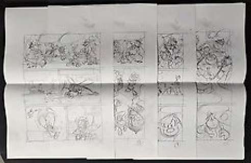 Stefano Turconi - Topolino # 2883 - Stefano Turconi - 6x bozze preparatorie in sequenza "Scuola di Volo" - Page volante - Exemplaire unique - (2011)