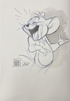 TOM ET JERRY ARTBOOK - DÉDICACÉ PAR OSCAR MARTIN : JERRY N°2 | Pulp’s