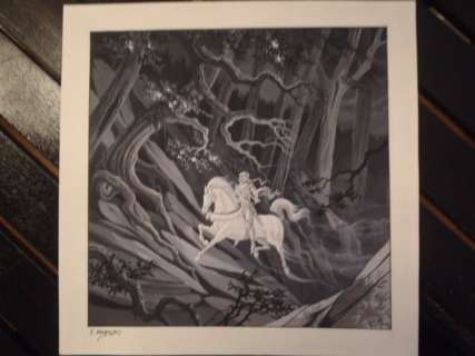 Magnin, Florence | Magnin, Florence - Dessin original - Casus Belli - Le Cavalier blanc | Catawiki