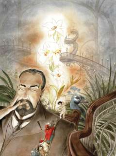 Frank Pé | Little Nemo et Horta, dessin original à l’aquarelle et à l’acrylique en hommage à Victor Horta. | Septimus