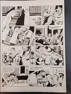 Attilio Micheluzzi | Attilio Micheluzzi - Rosso Stenton: Shanghai - Page volante - Exemplaire unique | Catawiki