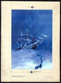 Follet, René - Victoire Sur La Nuit Antarctique | Follet, René - Victoire sur la nuit Antarctique - Illustration originale - Le voilier "Belgica" - (1960) | Catawiki