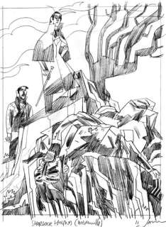Javier Olivares - Lápices de ilustración El Perro de los Baskerville