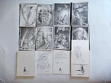 Christian Verhaeghe - AramitheA 1 + 2 - 2 x originele tekening + 2 x portfolio (8 x Litho) - Page volante - EO - (2001/2002)