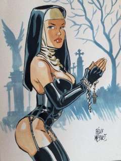 Meynet, Félix | Meynet, Félix - Dessin original couleur - Gothique | Catawiki