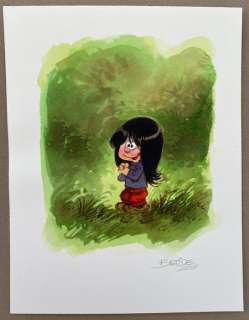 Bastide, Jean | Bastide, Jean - Dessin original couleur - Noisette; personnage secondaire de Boule et Bill - (2017) | Catawiki