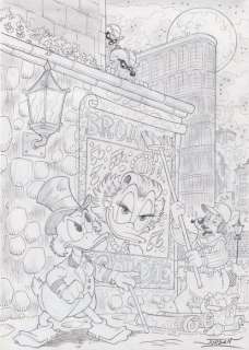 Julian Jordan | Julian Jordan - DuckTales - Nights on Broadway - Size: 42 x 30 cm A3 | Catawiki