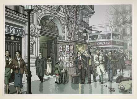 Paco Roca | Lámina firmada a mano por Paco Roca. Prueba de Autor El Invierno del Dibujante | Yojimbo Cómics