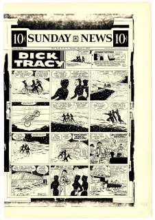 Gould - DICK TRACY, Sunday Black & White Proof (02/24/1957) | Russ Cochran