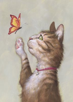 Anita Kunz | Unpublished Cover for The New Yorker Magazine: Eustace Tabby, 2022 | Philippe Labaune Gallery