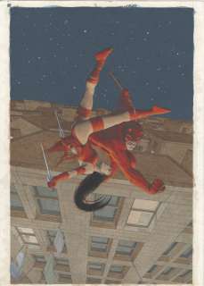 Frank Quitely - Daredevil v elektra pin up painting by frank quitely