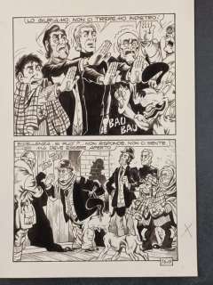 Piffarerio, Corteggi | Piffarerio, Corteggi - Alan Ford: Mi ricordo che.. - Page volante - Exemplaire unique - (1975) | Catawiki