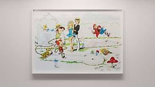 Batem / Dany / Diaz / Janry / Saive / Stédo | Batem / Dany / Diaz / Janry / Saive / Stédo - Dessin original couleur - Le Swing de Rochefort - (2021) | Catawiki