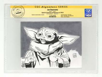 Baby Yoda Sketch by Jan Duursema (CGC Signature Series) | mycomicshop.com