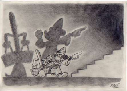 Xavi (Xavier Vives Mateu) | Fantasia - Dibujo original - FANTASIA 1940, go for water! - XAVI - (2022) | Catawiki