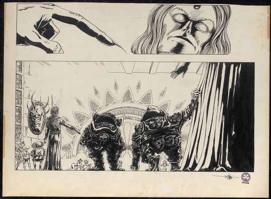 Philippe Druillet | Planche originale découpée d’Elric le Nécromancien – P05 | Galerie Barbier