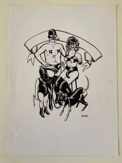 Rica | Rica - Illustration originale BDSM pour ’Rica’ d’Enrico Rica - Format: 32 x 44 cm. | Catawiki