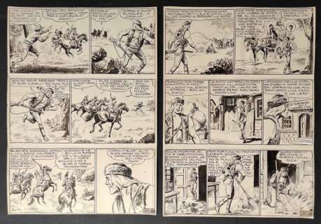 Essegesse | Grande Blek #55 - EsseGesse - 2x tavole originali "La Strega" - Page volante - Exemplaire unique - (1958) | Catawiki