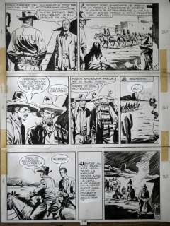 Aurelio Galleppini - Virgilio Muzzi | Tex n.49 - Galep/Muzzi Tex - La tredicesima mummia, 1961 - Page volante - Exemplaire unique | Catawiki