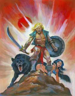 Moulun, Régis | Moulun, Régis - Peinture originale - Gunthar - Warrior of the lost world | Catawiki