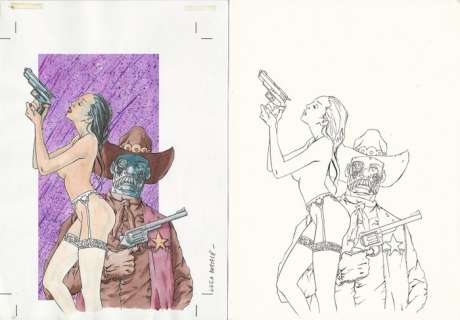 Luca Rossi - Luca Bertelè | Skorpio Anno XXII n. 5 - Luca Rossi (disegno) Luca Bertelè (colori) - cover originale + esecutivo di stampa - Page volante - Exemplaire unique - (1998) | Catawiki