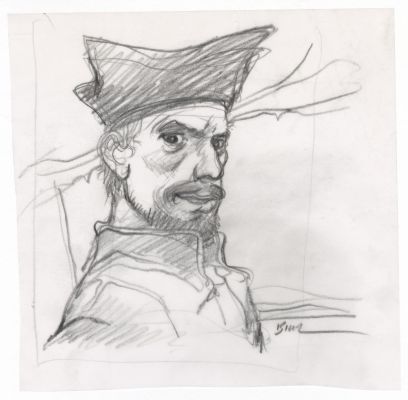 Enki Bilal | GRAPHITE IN PROGRESS 3 – Dessin original 107 | Galerie Barbier