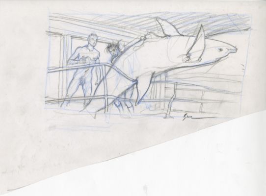Enki Bilal | GRAPHITE IN PROGRESS 3 – Dessin original 54 | Galerie Barbier