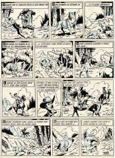 Willy Vandersteen - Lot 414 - Bessy, Le Seigneur de Robson Rockies, Planche originale à l’encre de chine.