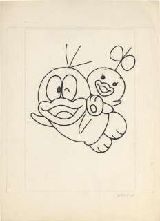 Fujiko F Fujio (Hiroshi Fujimoto) - Hand-Drawn Illustration Hand-Drawn Illustration " Little Ghost Q-Taro (Obake no Q-Taro) Q-Taro) " Q Taro and P child | Mandarake (Big Web)