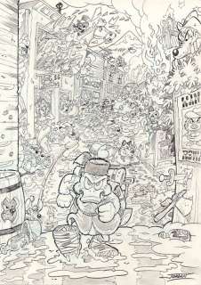 Julian Jordan | DuckTales - Dawson’s Main Street - Size: 42 x 30 cm A3 - Signed Original drawing by Julian Jordan | Catawiki