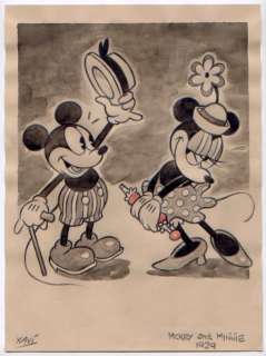 Xavi (Xavier Vives Mateu) | Mickey Mouse - Mickey and Minnie 1929 style - Signed Original Painting by Xaxi - (2022) | Catawiki